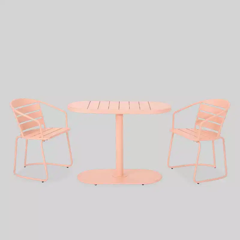 Santa Monica 3pc Iron Patio Bistro Set - Christopher Knight Home
