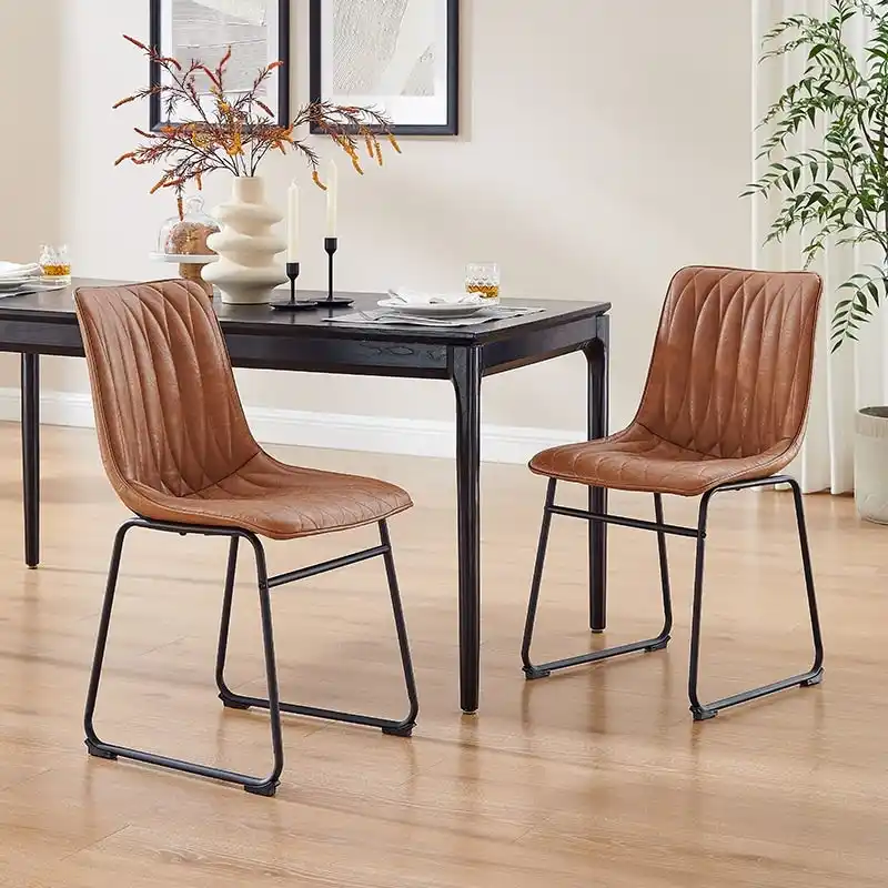 Faux Leather Dining Chair (Set of 2)