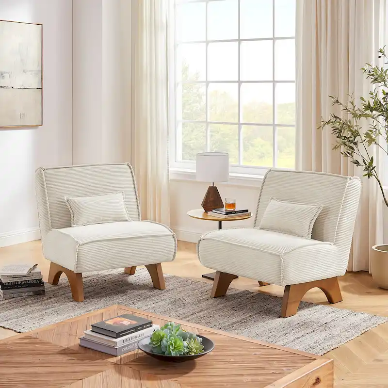 Art Leon Set of 2 Polyester Accent Chair