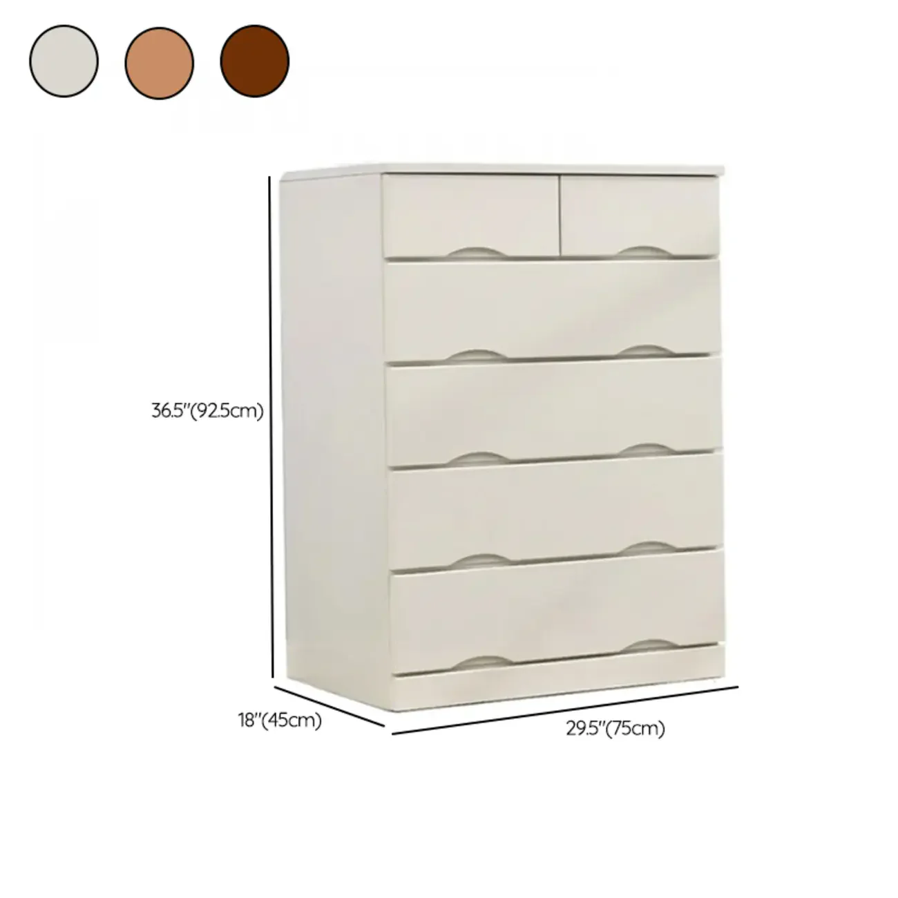 Natural Wood Double Dresser with Lockable Drawer