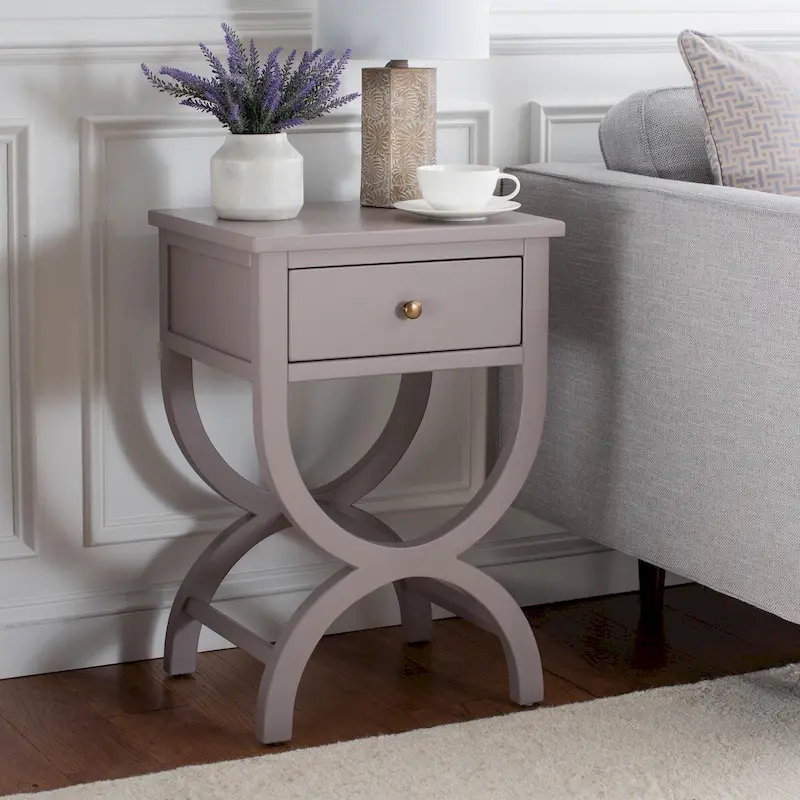SAFAVIEH Liller 1-Drawer Accent Table Nightstand (Fully Assembled) - 18 W x 15 D x 27 H - 18Wx15Dx27H