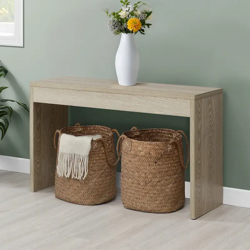 Espresso/White/Black Modern Melamine Console Table & Desk, 1-Person