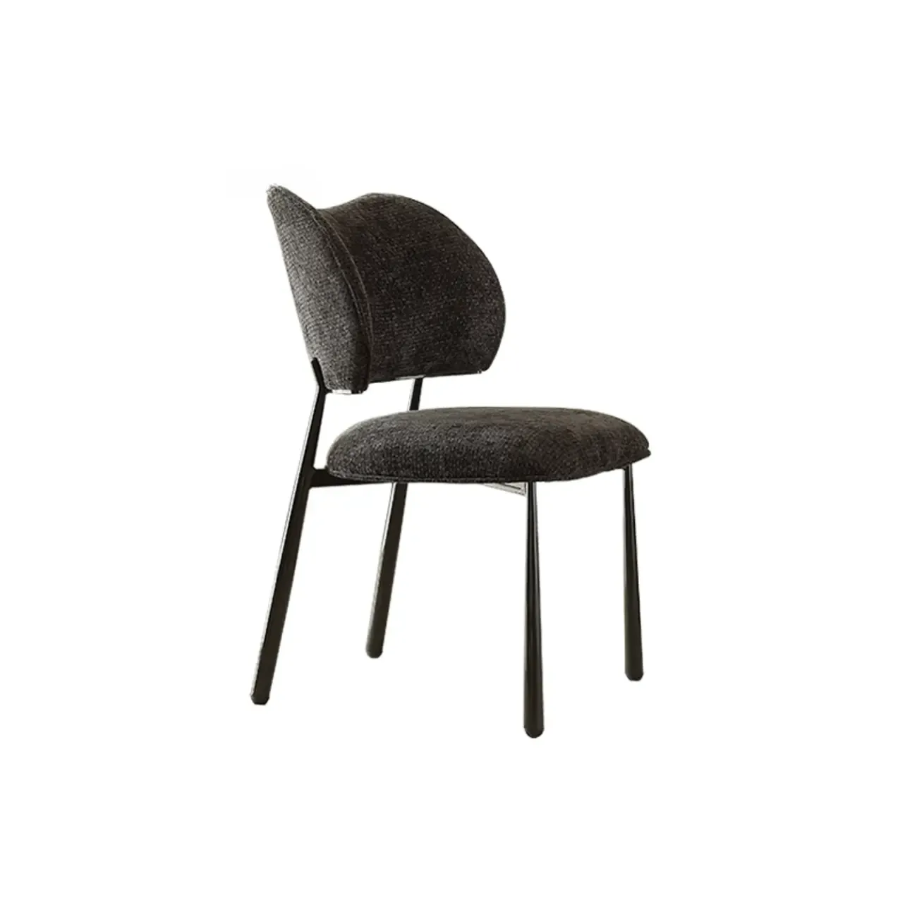 Retro Armless Faux Leather Upholstered Dining Chair