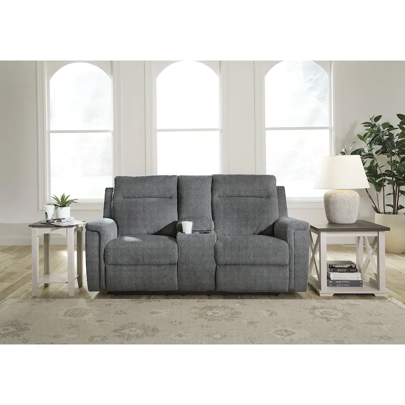 Signature Design by  Barnsana Power Reclining Loveseat with Console