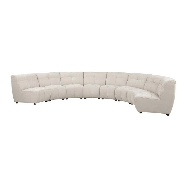 Sycamore Ivory 8-piece Upholstered Curved Modular Sectional Sofa