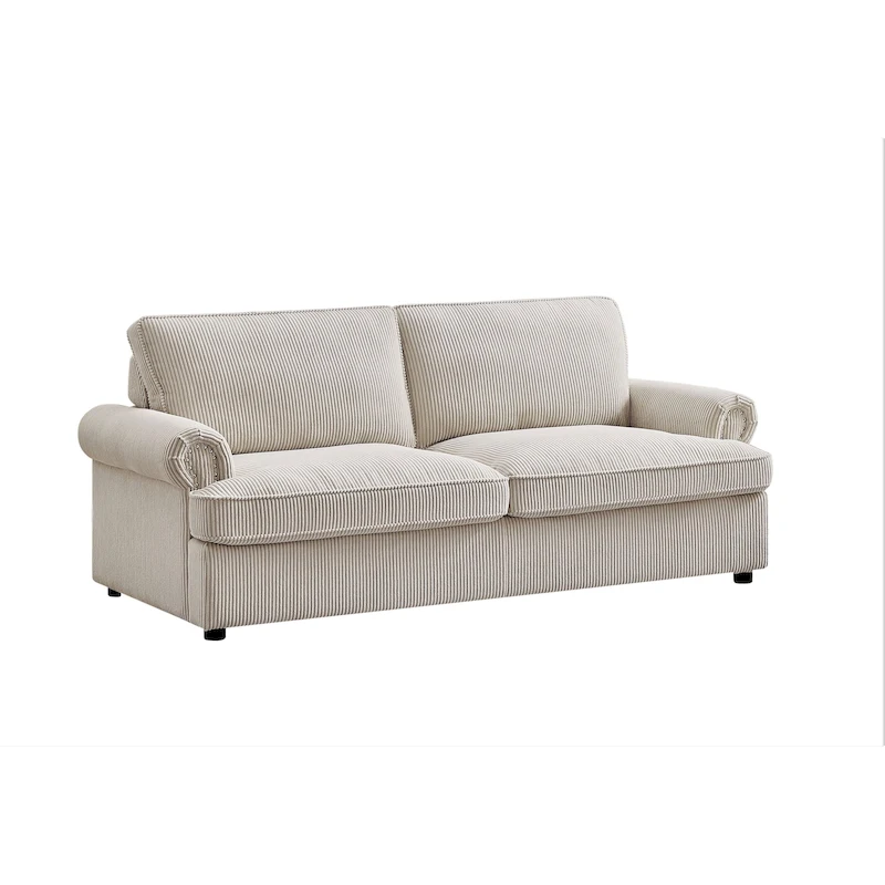 Viviana 76 inch Polyester Round Arm Sleeper Sofa