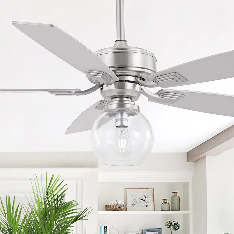 GetLedel 52-inch Industrial 5-Blade Reversible Ceiling Fan with Light and Remote Control