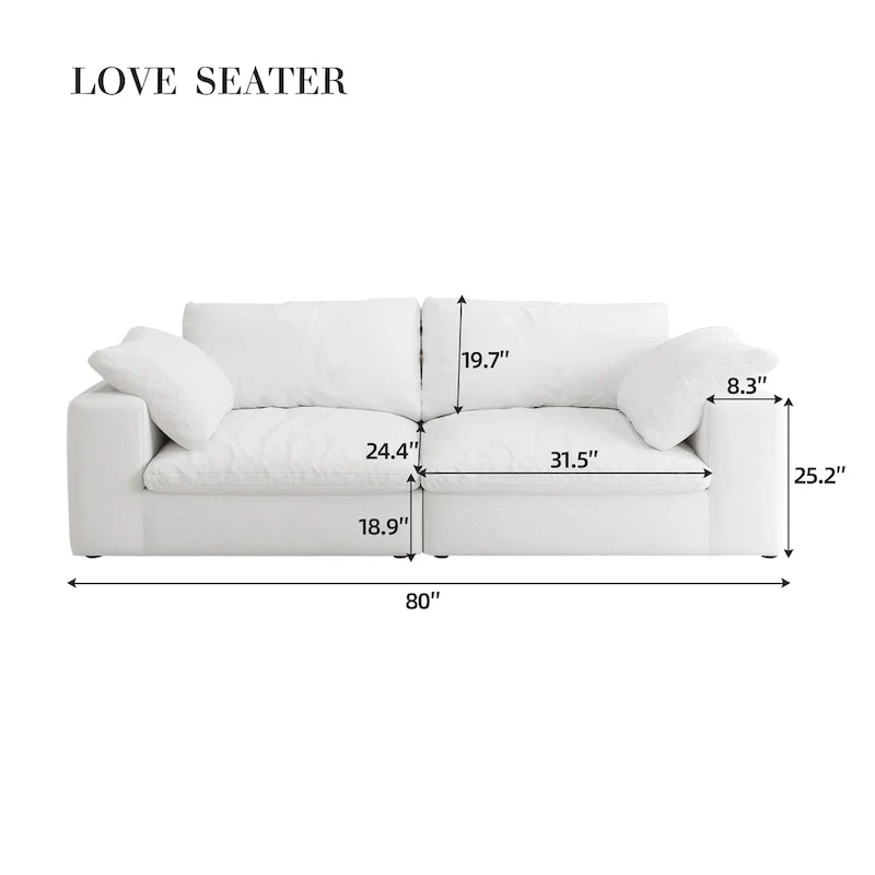 Large Size Modular Cloud Sofa Down Sofa Bed for Living Room