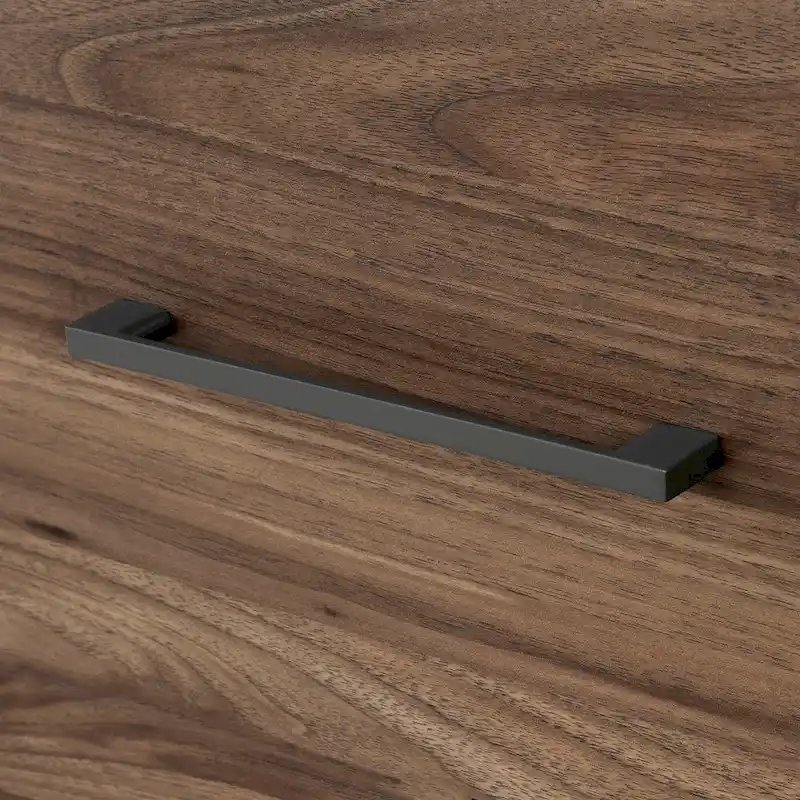 Olvyn 5-Drawer Chest, Natural Walnut and Charcoal