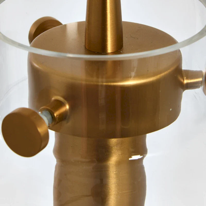 Robert Stevenson Lighting Marson - Clear Glass and Metal Ceiling Light