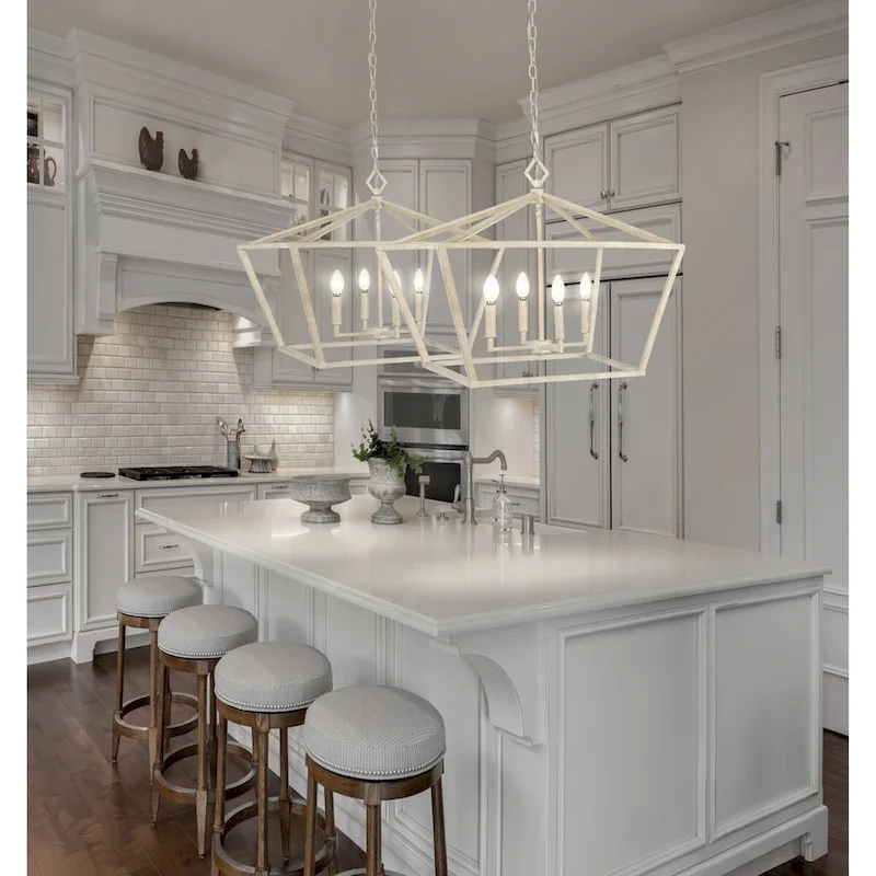 Floyd 4-Light Adjustable Iron Rustic Glam LED Pendant, by JONATHAN Y