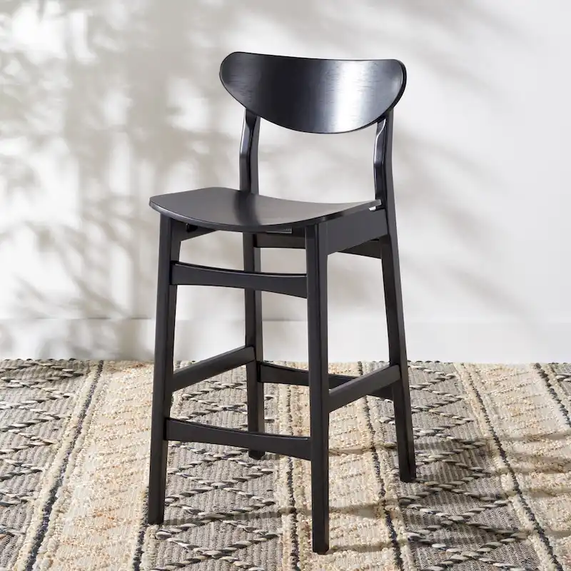 Counter Stool - Mid-Century Design (Walnut/Natural/Black/White)