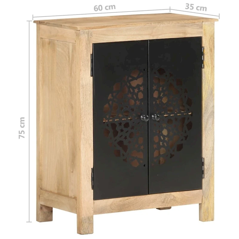 vidaXL Sideboard 23.6 x13.8 x29.5  Solid Mango Wood