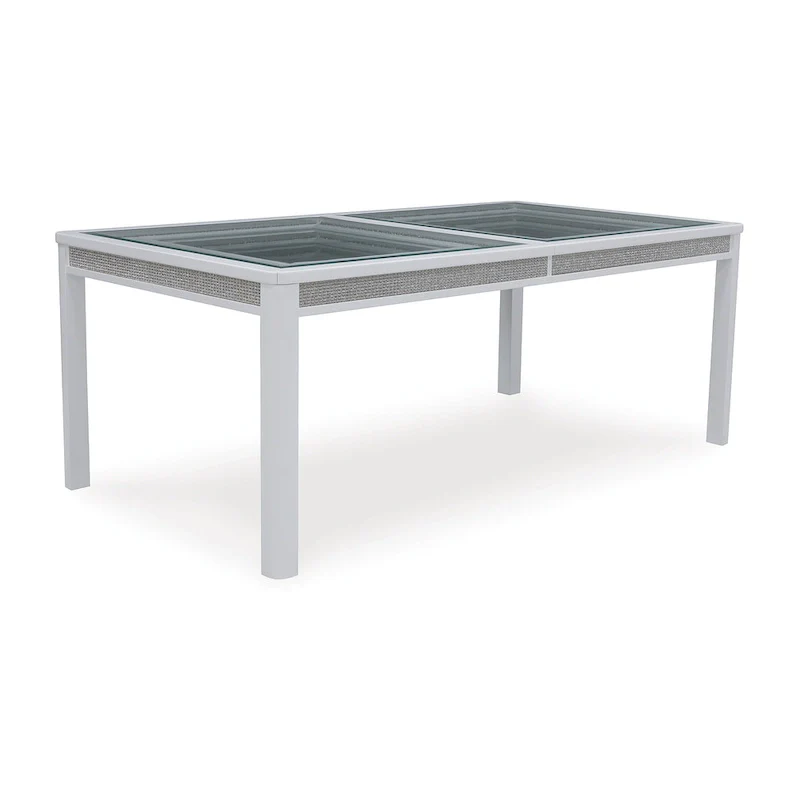 Signature Design by Ashley Chalanna White/Green Rectangular Dining Extension Table - 42W x 96D x 30H