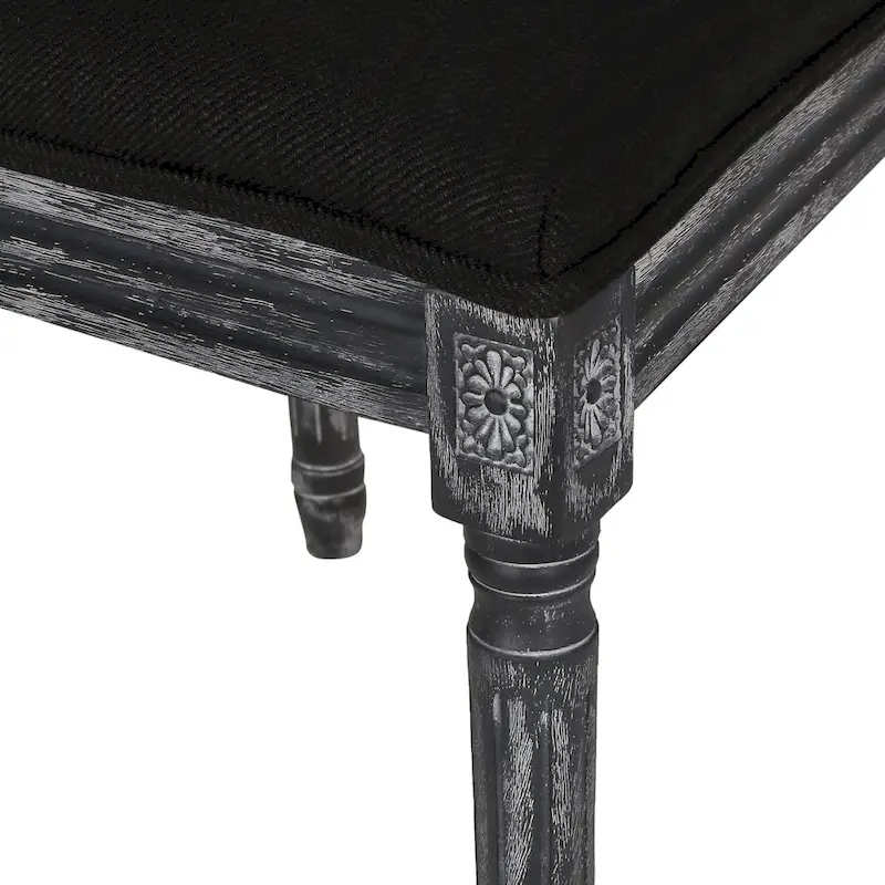 Natural Wood and Cane Upholstered Dining Chairs for 4 People