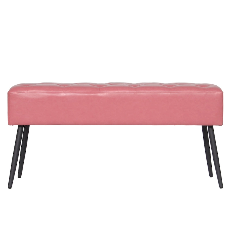 Maypex Faux Leather Upholstered Bench with Tufted Seat