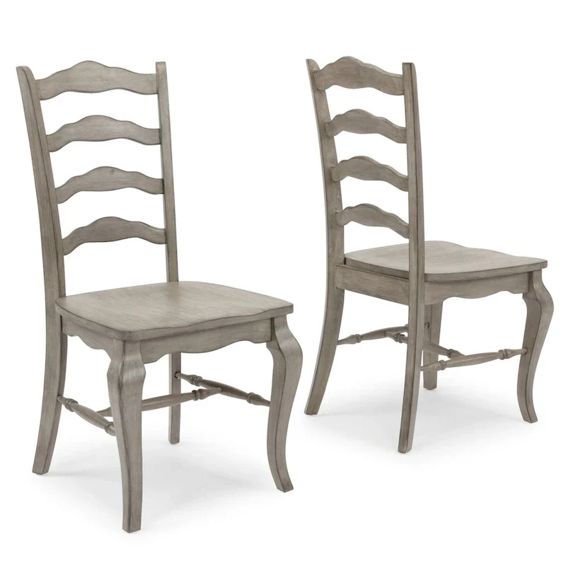 Homestyles Mountain Lodge Gray Wood Dining Chair Pair