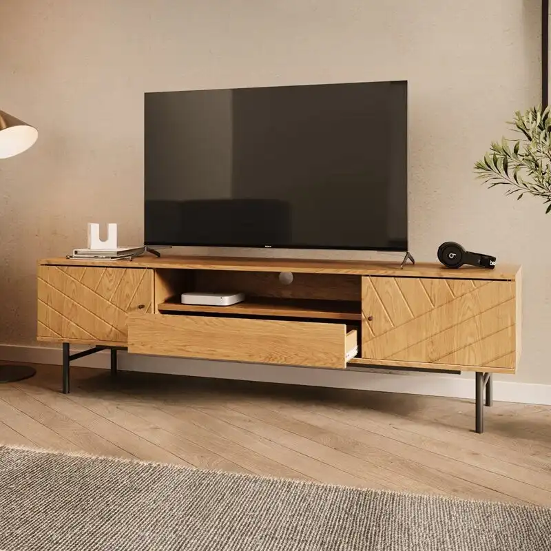 Studio London Amara 70.6 Media Console Oak Effect TV Stand