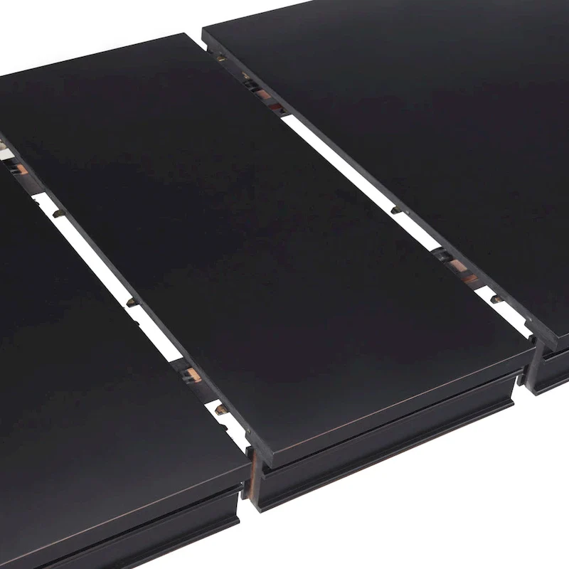 Extendable Dining Table - Antique White & Grey - Seats 6