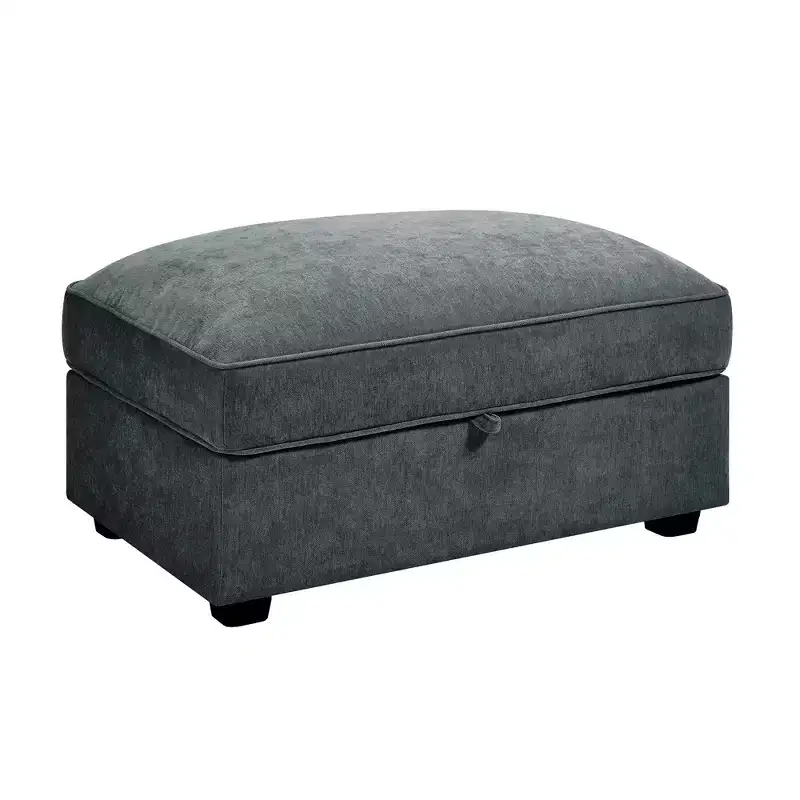 TUYOHW 33.8W Rectangular Modular Ottoman with Storage,Flip-Top Storage Footrest Ottoman,High-Density Foam Filling,Home Decor
