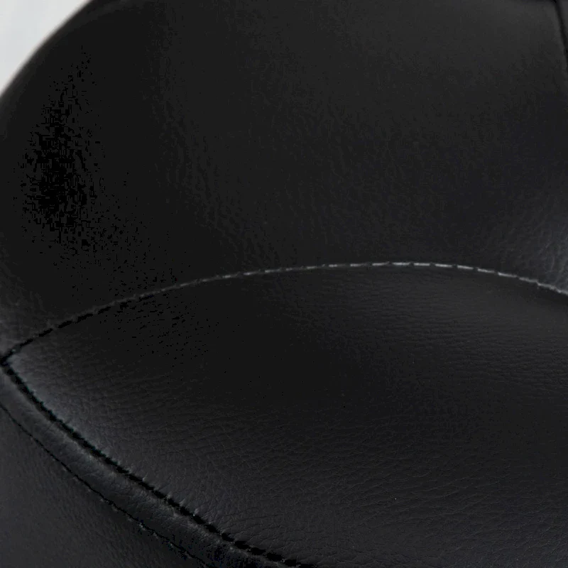 HOMCOM 360-deg Swivel Foot Stool Round PU Ottoman with Thick Sponge Padding and Solid Steel Base