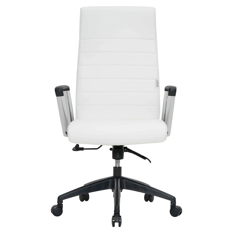 LeisureMod Hilton Modern High Back Leather Conference Office Chair