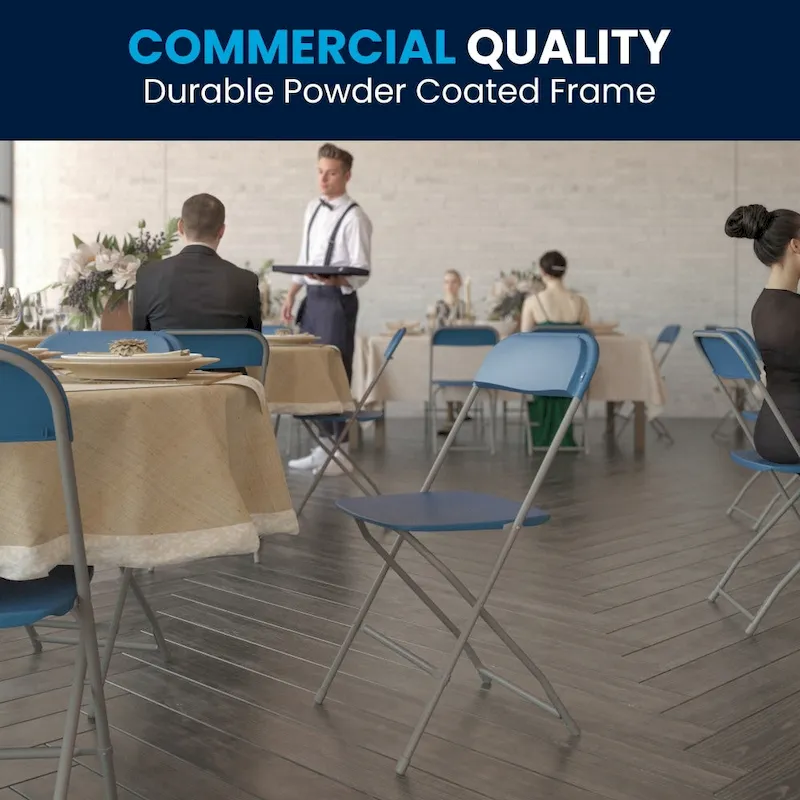 Plastic Folding Chair - 10 Pack 650LB Weight Capacity - Event Chair