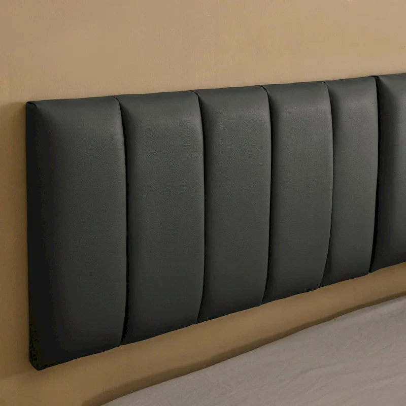 Floating Bed Frame With Led Lights And Wall Mounted Headboard