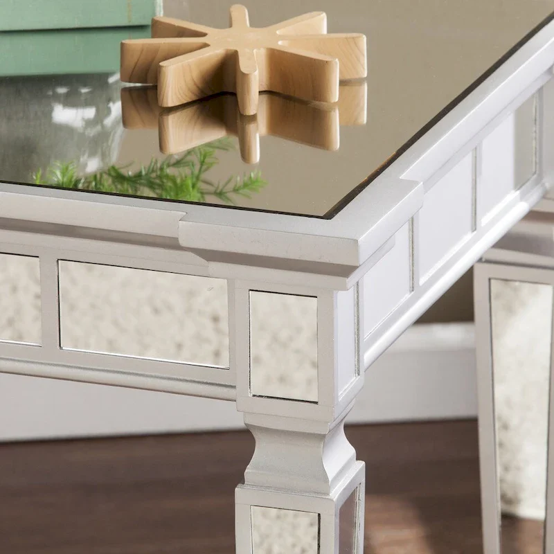 SEI Furniture Olivia Glam Mirrored Square Side Table