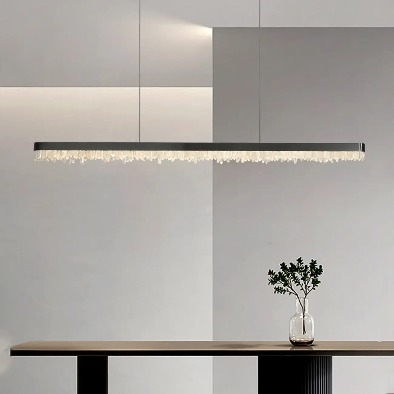 Modern Crystal Kitchen Island Pendant Light Dimmable LED
