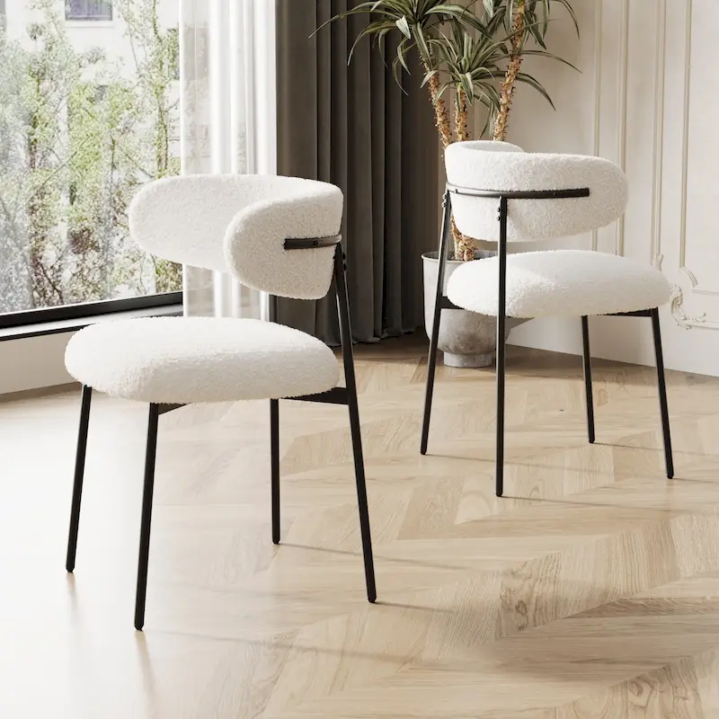 Dining Chairs Set Of 2 With Metal Legs