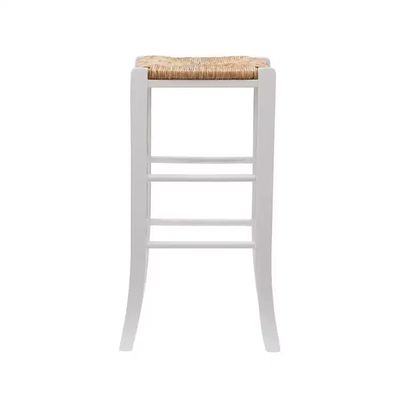 HomeStock Gianna Backless Barstool White Set Of 2