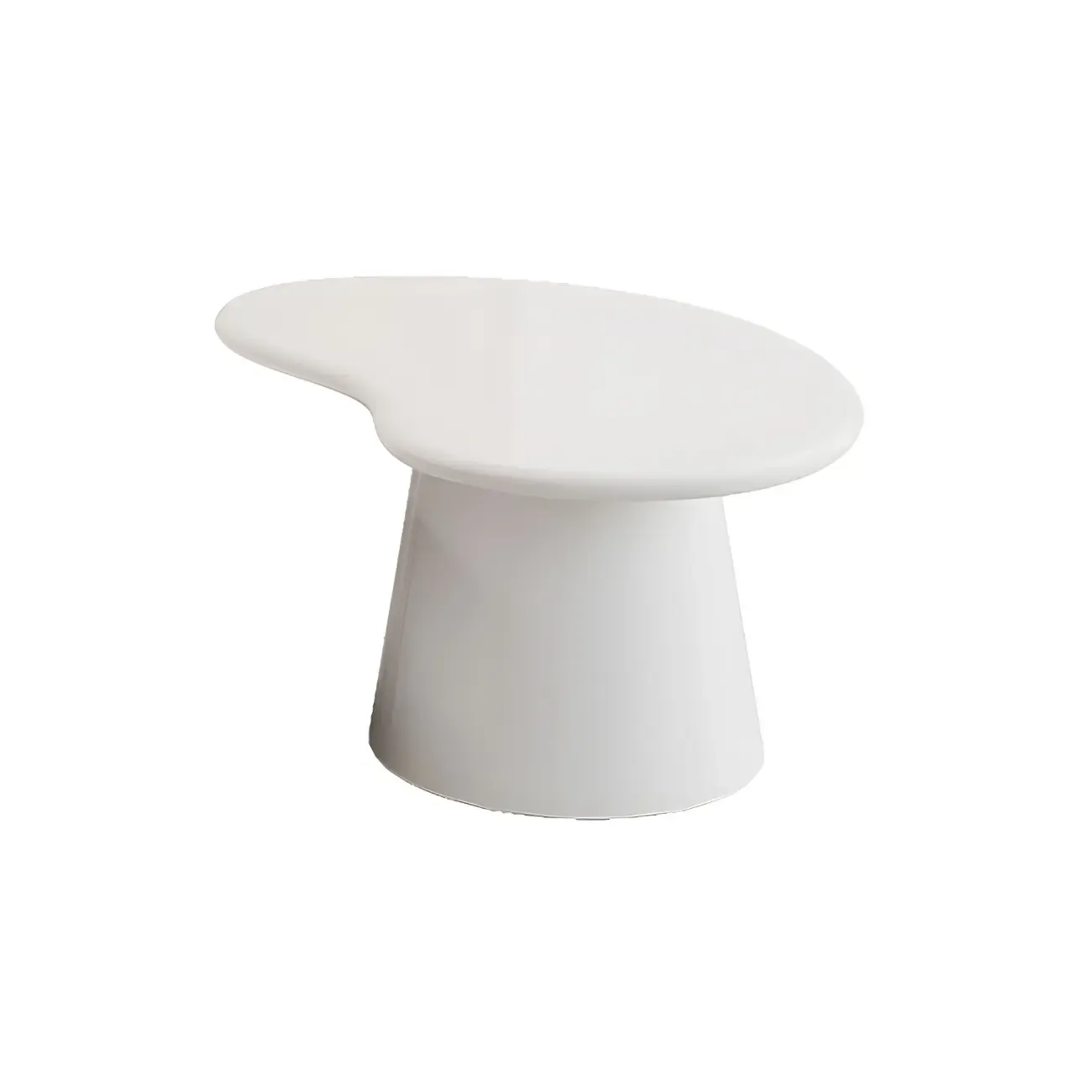 Pure White Round Modern Wood Drawer Coffee Table