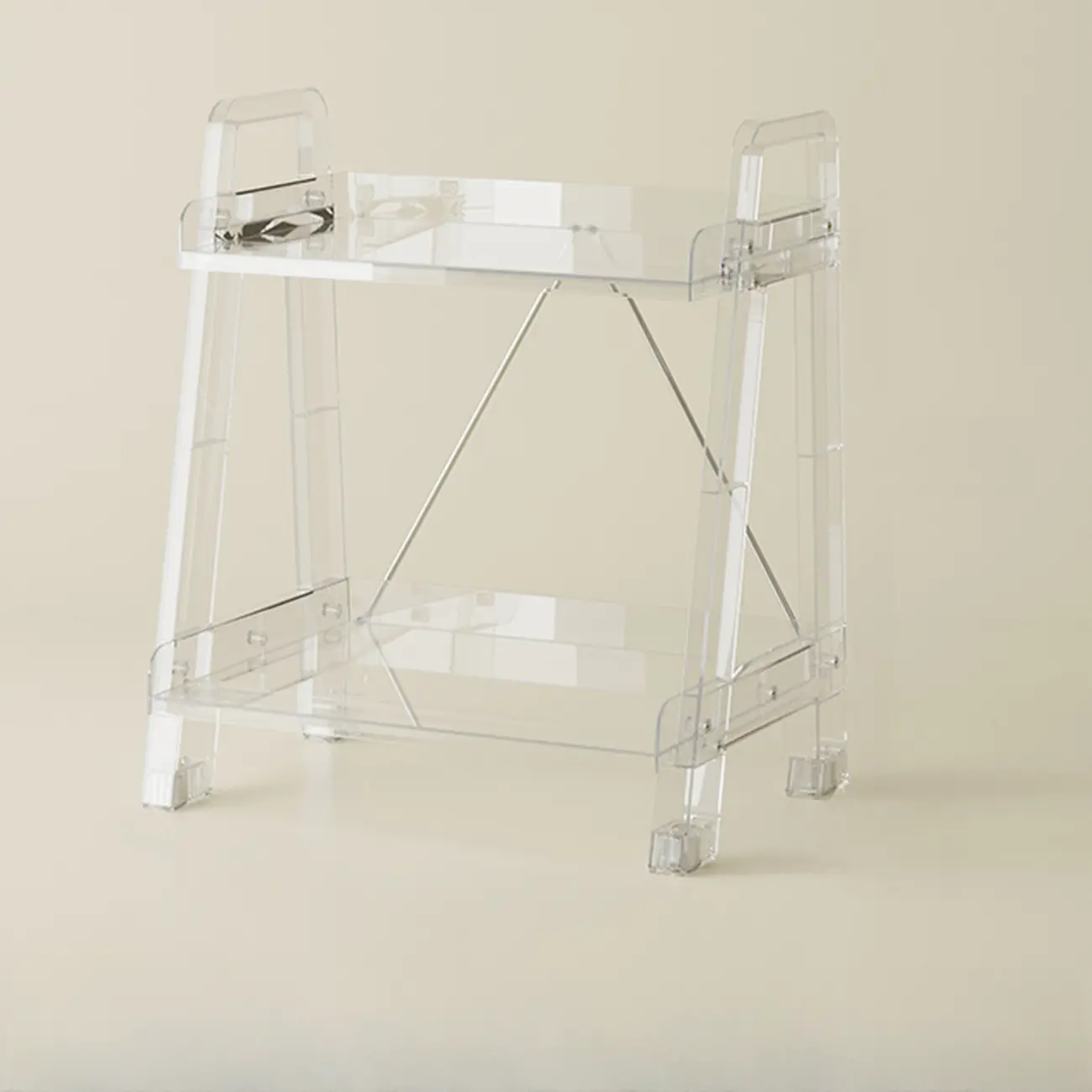Modern Milky White Four Legs Acrylic Sofa End Table
