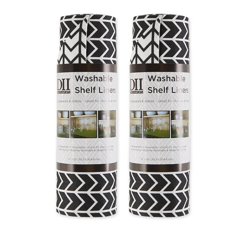 DII Grey Lattice Shelf Liner (Set of 2)