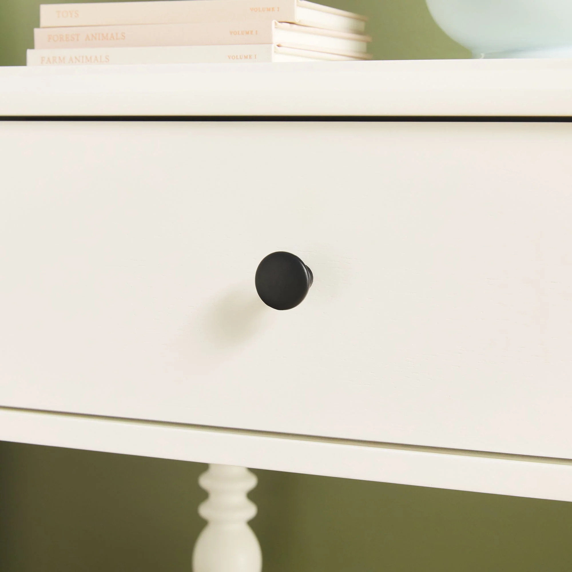 Traditional Vivienne Easy Assembly Solid Wood Nightstand