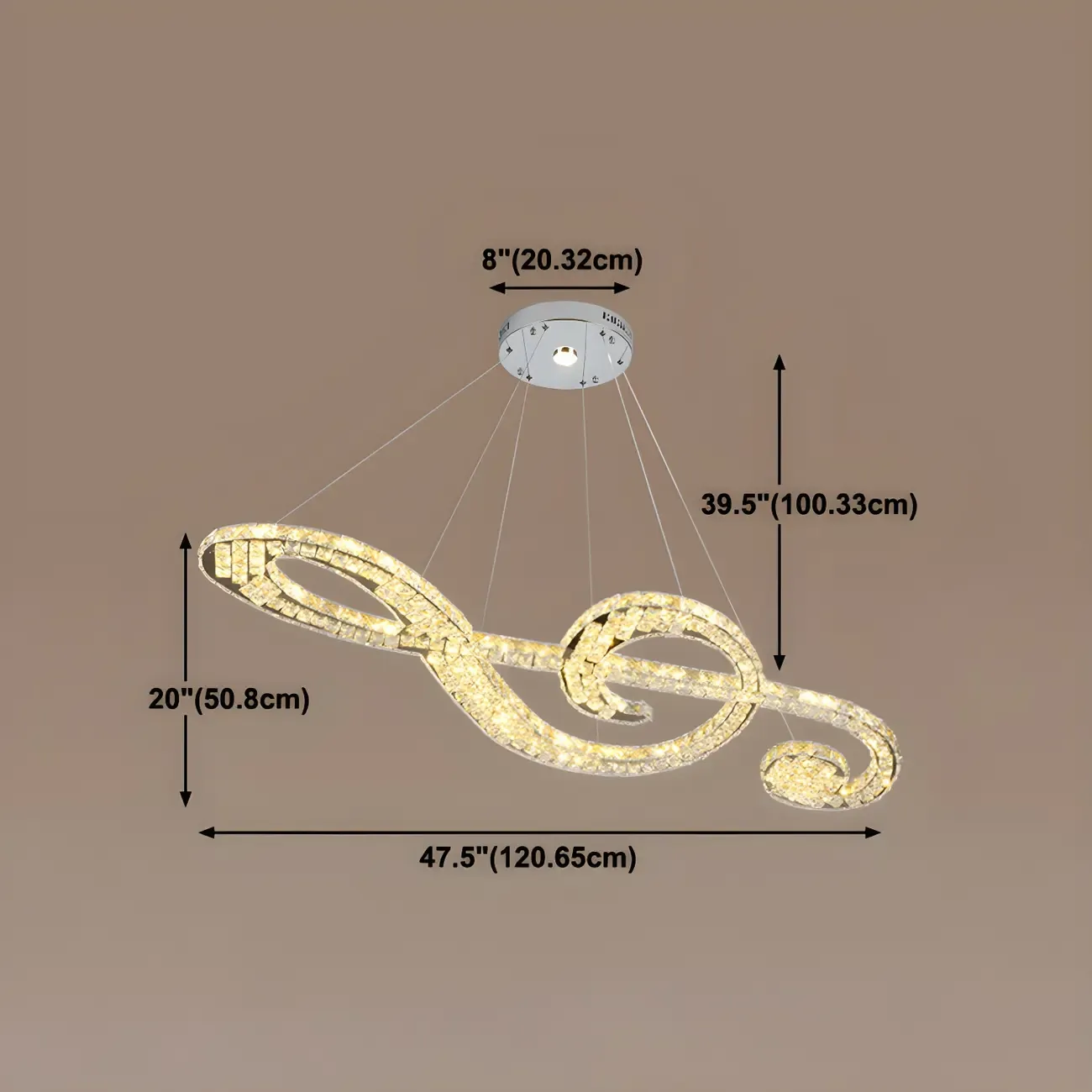 Artistic Modern Crystal 2-Light Island Pendant Light