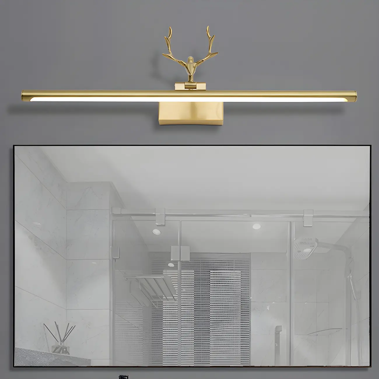 Modern Gold Antler Linear LED Bathroom Vanity Lights