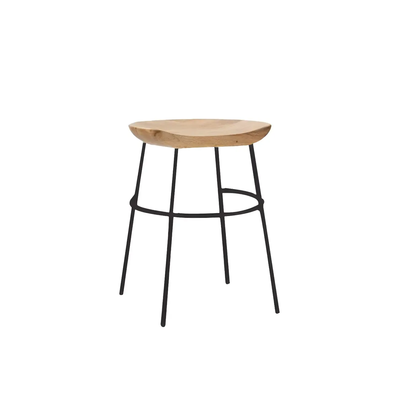 Modern Solid Wood Counter Height Bar Stools