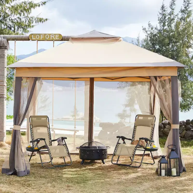 Yaheetech Set of 2 26in Outdoor Zero Gravity Chair Patio Lounge Camping Chair