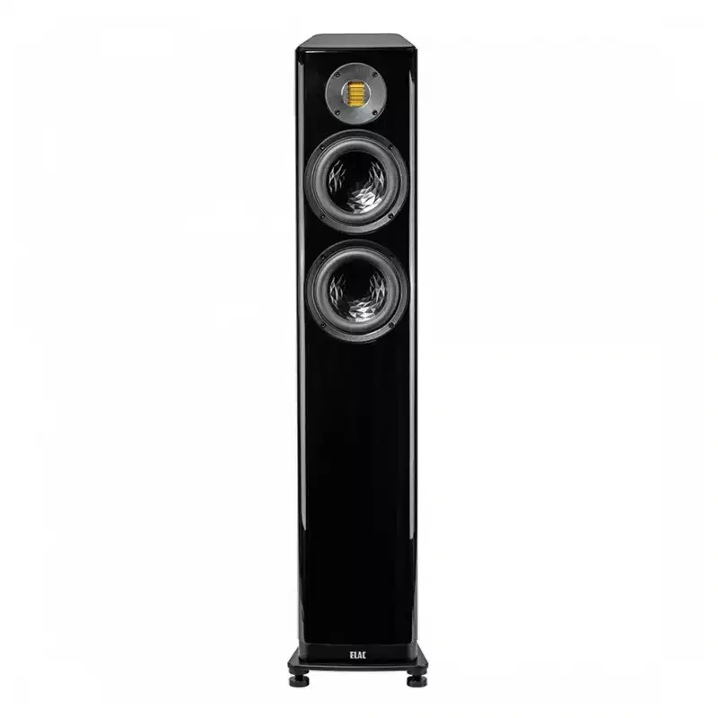 Elac VFS407.2-GB - 6 2.5-Way Floorstanding Speaker - Gloss Black, Sold Individually