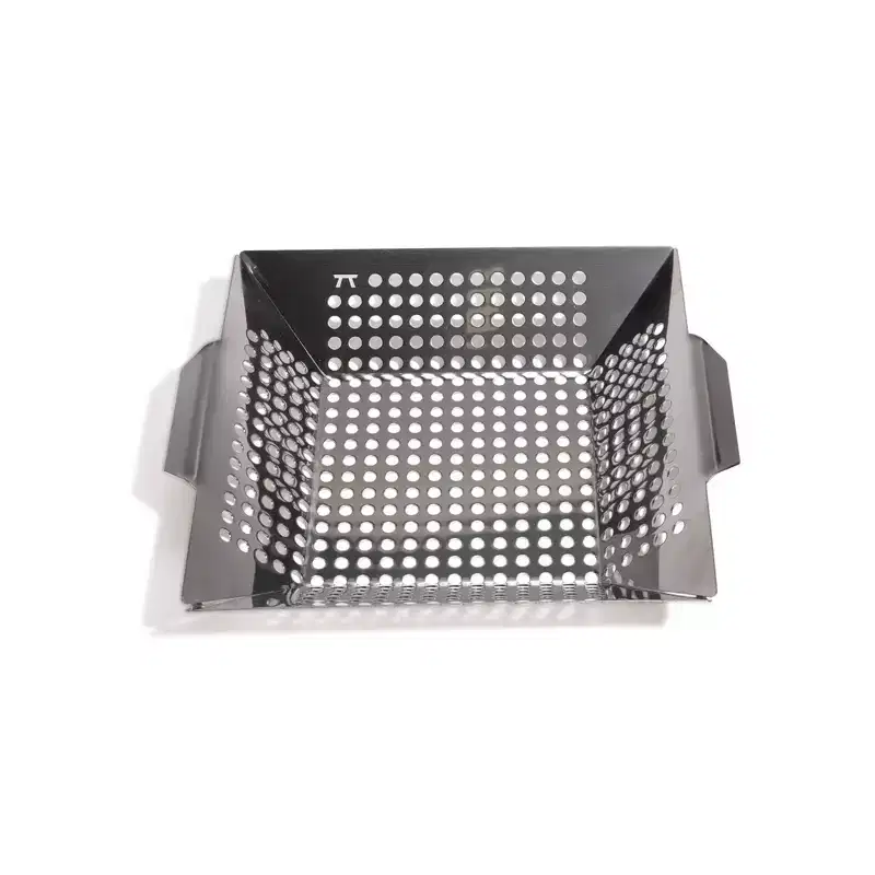 Outset 12" Stainless Steel Grill Wok with Handles