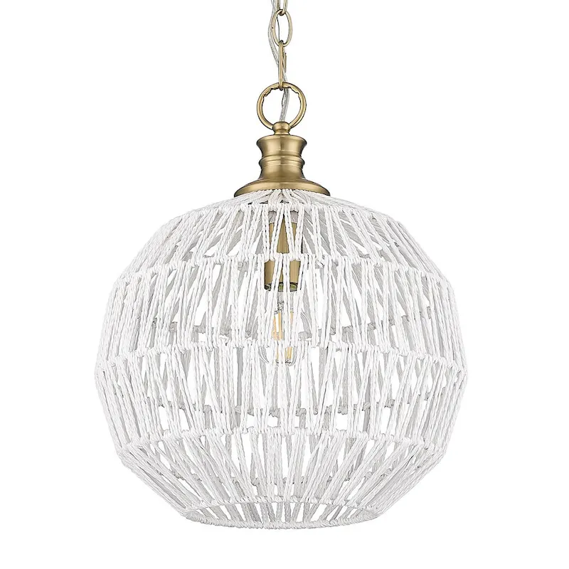 Florence 14  Wide 1-Light Medium Pendant with Rope Shade