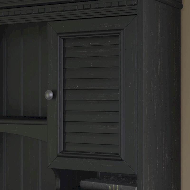 Fairview 60W L Shaped Desk with Hutch and Bookcase by Bush Furniture