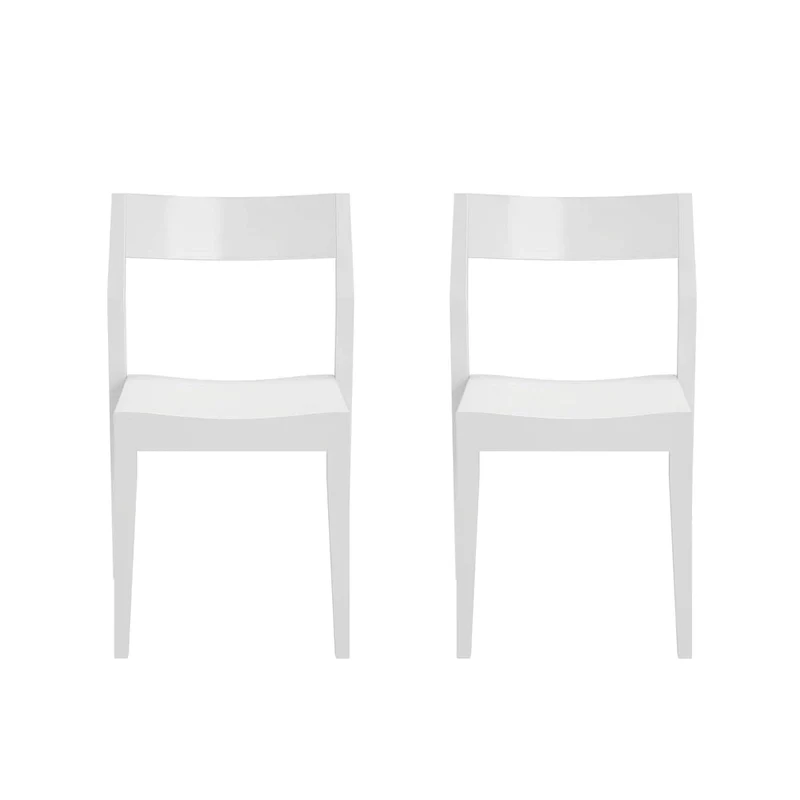Plank and Beam Modern Solid Wood Dining Chair - Set of 2