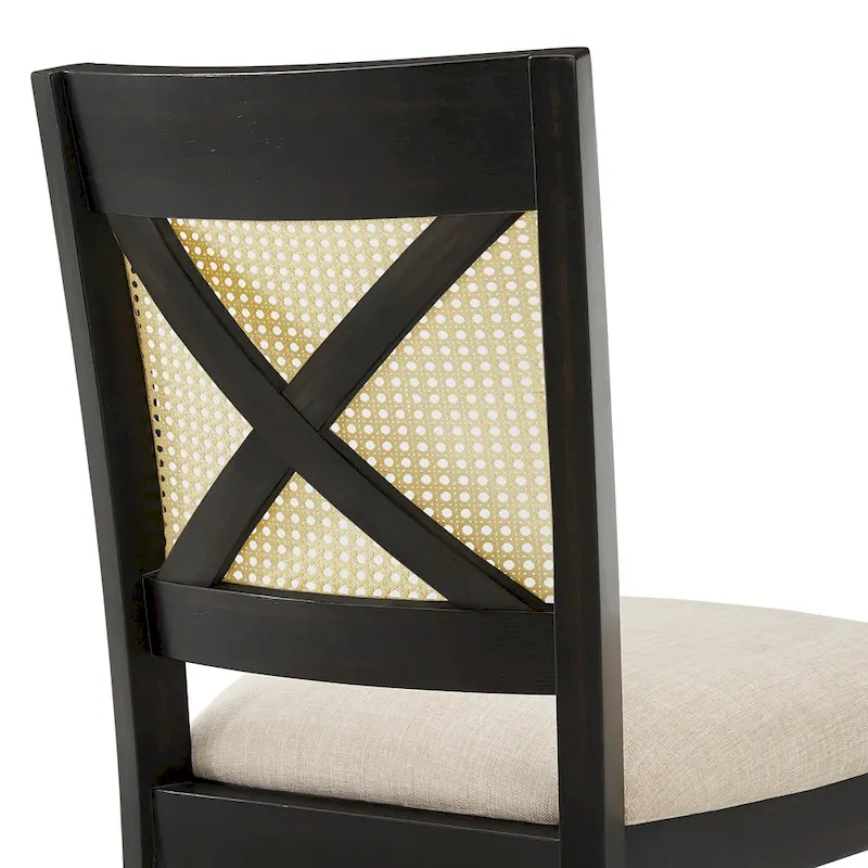 Plaga X-Back Cane Accent Dining Chair (Set of 2) by  - Dining Chair