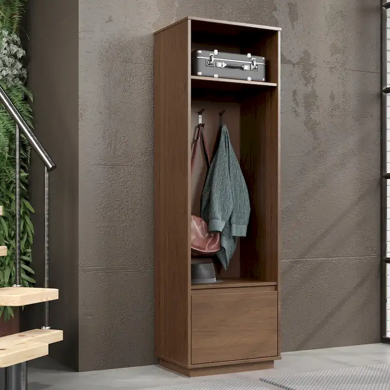 Lucas Mid Century Hall Tree 1 Drawer