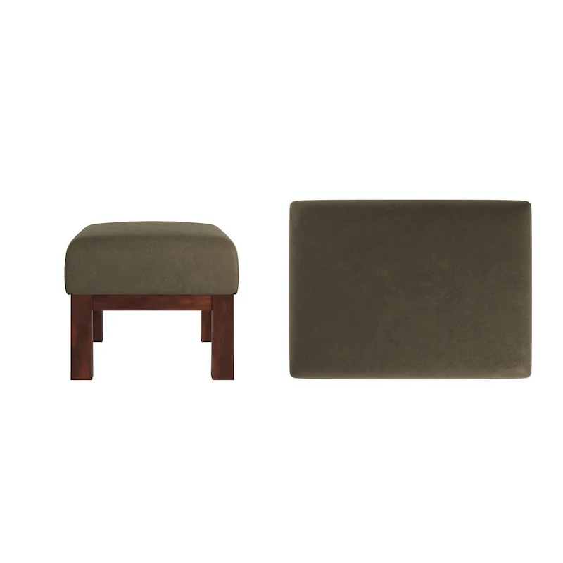 Sigulda Mission-Style Wood Ottoman