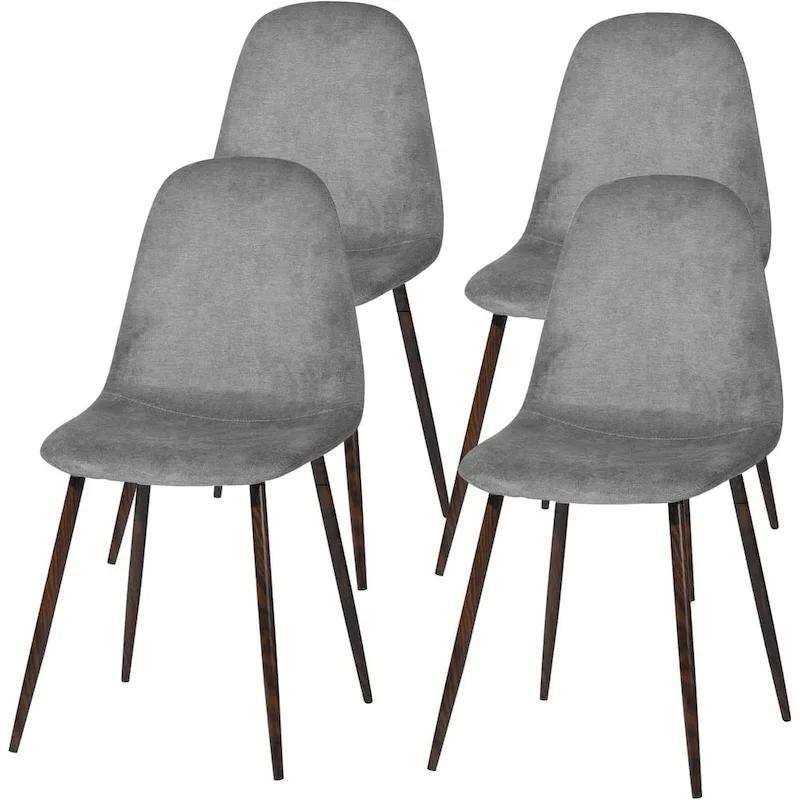HomyLin Dining Chair Set of 4 Upholstered Fabric Low Back Armless