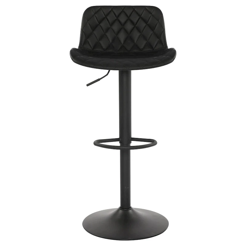 Faux Leather Adjustable Barstools Upholstered Counter Bar Pub Height Stools